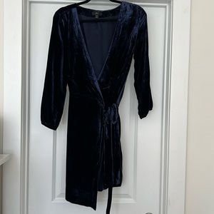 J Crew velvet wrap dress
